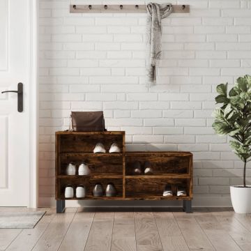 Gossi pantofar, stejar fumuriu, 102x36x60 cm, lemn prelucrat