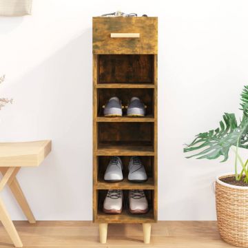 Gossi pantofar, stejar fumuriu, 30x35x105 cm, lemn compozit