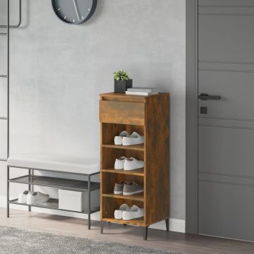 Gossi pantofar, stejar fumuriu, 40x36x105 cm, lemn prelucrat