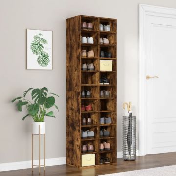 Gossi pantofar, stejar fumuriu, 54x34x183 cm, lemn prelucrat