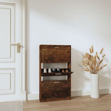 Gossi pantofar, stejar fumuriu, 59x17x108 cm, lemn compozit