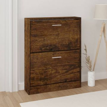 Gossi pantofar, stejar fumuriu, 59x17x81 cm, lemn compozit