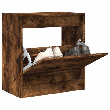 Gossi pantofar, stejar fumuriu, 60x34x63,5 cm, lemn compozit