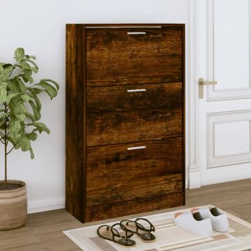 Gossi pantofar, stejar fumuriu, 63x24x103 cm, lemn compozit
