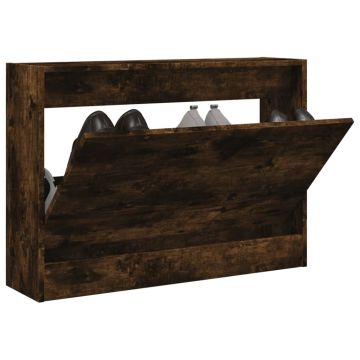 Gossi pantofar, stejar fumuriu, 80x21x57 cm, lemn compozit