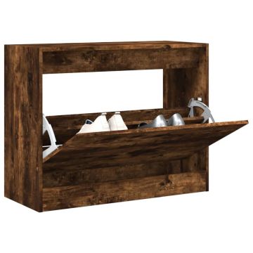 Gossi pantofar, stejar fumuriu, 80x34x63 cm, lemn compozit