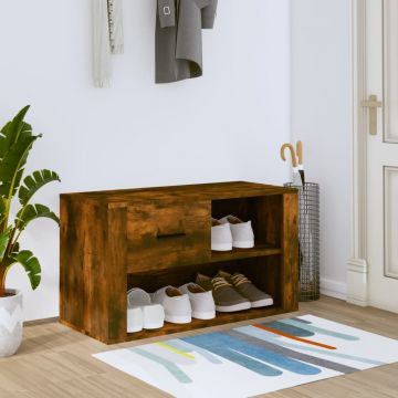 Gossi pantofar, stejar fumuriu, 80x35x45 cm, lemn prelucrat