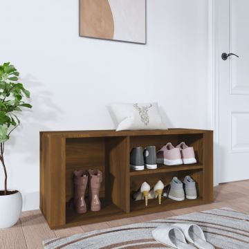 Gossi pantofar, stejar maro, 100x35x45 cm, lemn compozit