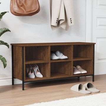 Gossi pantofar, stejar maro, 100x35x50 cm, lemn prelucrat