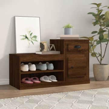 Gossi pantofar, stejar maro, 100x42x60 cm, lemn prelucrat