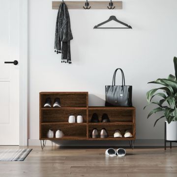 Gossi pantofar, stejar maro, 102x36x60 cm, lemn prelucrat