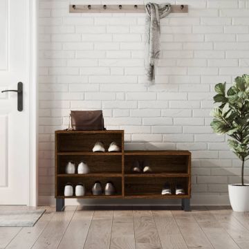 Gossi pantofar, stejar maro, 102x36x60 cm, lemn prelucrat