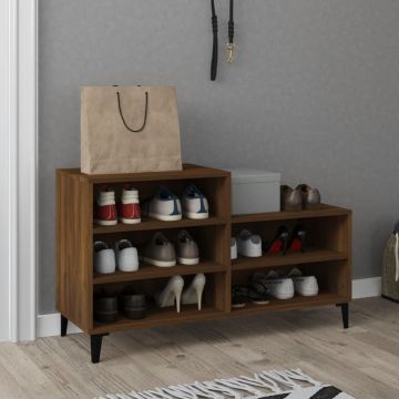 Gossi pantofar, stejar maro, 102x36x60 cm, lemn prelucrat