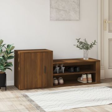 Gossi pantofar, stejar maro, 130x35x54 cm, lemn compozit
