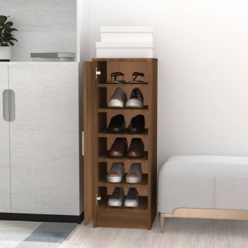 Gossi pantofar, stejar maro, 32x35x92 cm, lemn prelucrat