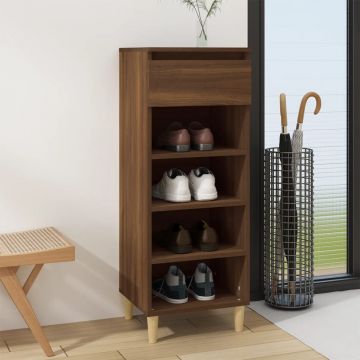 Gossi pantofar, stejar maro, 40x36x105 cm, lemn prelucrat