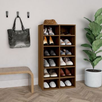 Gossi pantofar, stejar maro, 54x34x100,5 cm, lemn compozit