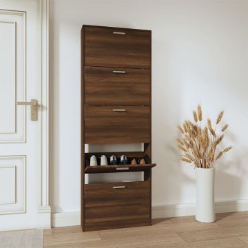 Gossi pantofar, stejar maro, 59x17x169 cm, lemn compozit
