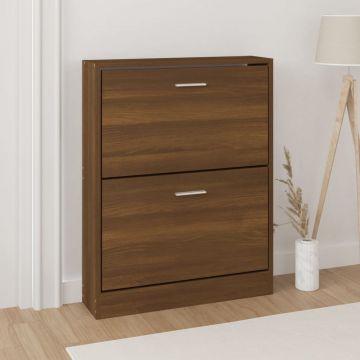 Gossi pantofar, stejar maro, 59x17x81 cm, lemn prelucrat