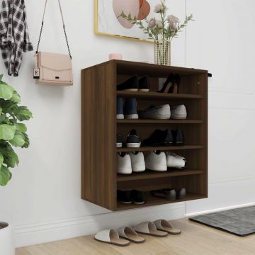 Gossi pantofar, stejar maro, 60x35x70 cm, lemn prelucrat