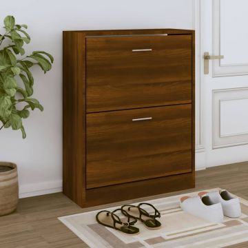 Gossi pantofar, stejar maro, 63x24x81 cm, lemn compozit