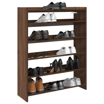 Gossi pantofar, stejar maro, 80x25x100 cm, lemn prelucrat