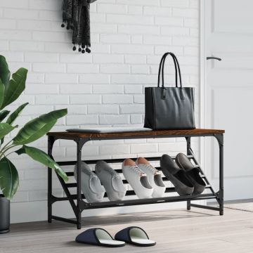 Gossi pantofar, stejar maro, 90x30x45 cm, lemn compozit