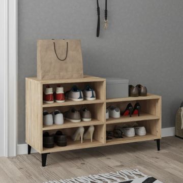 Gossi pantofar, stejar sonoma, 102x36x60 cm, lemn prelucrat