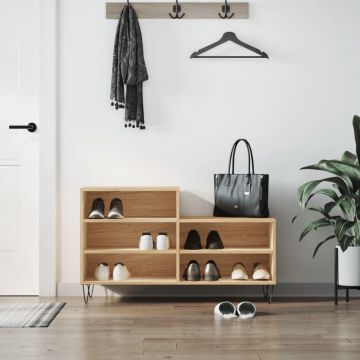 Gossi pantofar, stejar sonoma, 102x36x60 cm, lemn prelucrat