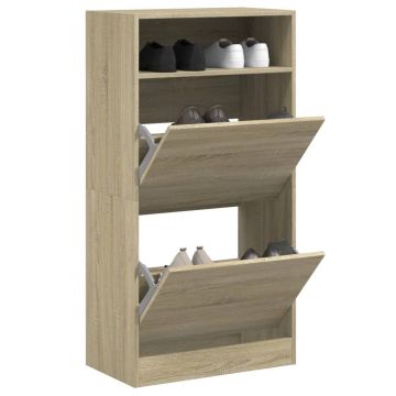 Gossi pantofar, stejar sonoma, 60x34x116 cm, lemn prelucrat