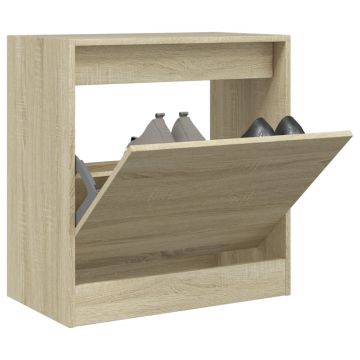 Gossi pantofar, stejar sonoma, 60x34x63,5 cm, lemn compozit