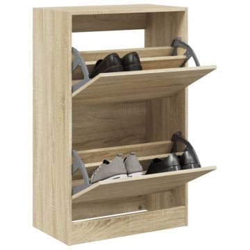 Gossi pantofar, stejar sonoma, 60x34x96,5 cm, lemn compozit