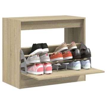 Gossi pantofar, stejar sonoma, 80x42x69 cm, lemn prelucrat