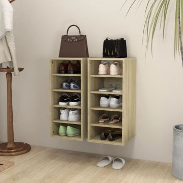 Gossi pantofare, 2 buc., stejar sonoma, 31,5x35x70 cm, pal
