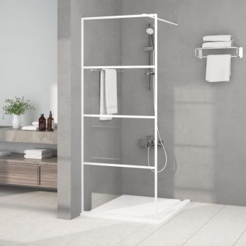 Gossi paravan de dus walk-in, alb, 80x195 cm, sticla esg transparenta