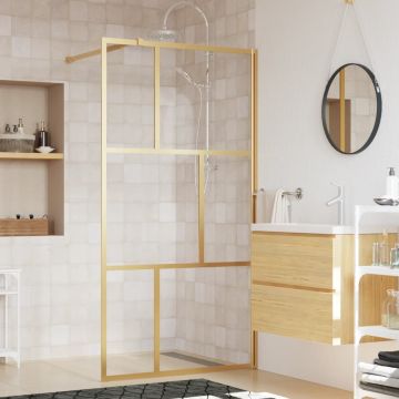 Gossi paravan de dus walk-in auriu 115x195 cm sticla esg transparenta
