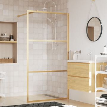 Gossi paravan de dus walk-in auriu 115x195 cm sticla esg transparenta