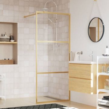 Gossi paravan de dus walk-in auriu, 90x195 cm sticla esg transparenta