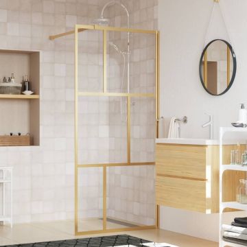 Gossi paravan de dus walk-in auriu, 90x195 cm sticla esg transparenta