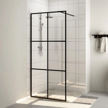 Gossi paravan de dus walk-in negru 115x195 cm sticla esg transparenta