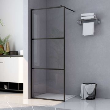 Gossi paravan de dus walk-in negru 115x195 cm sticla esg transparenta