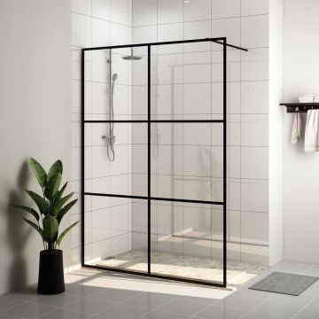 Gossi paravan de dus walk-in negru 140x195 cm sticla esg transparenta