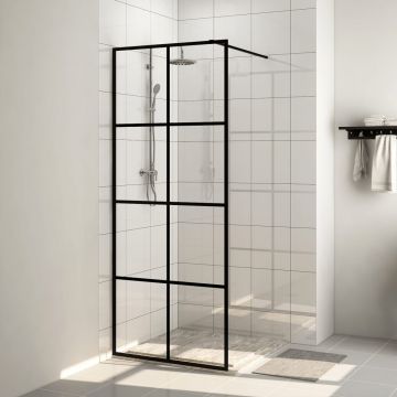 Gossi paravan de dus walk-in negru 80x195 cm sticla esg transparenta