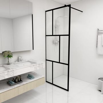 Gossi paravan de dus walk-in, negru, 80x195 cm, sticla securizata