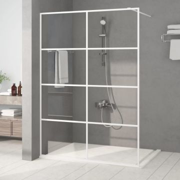 Gossi paravan dus walk-in, alb, 140x195 cm, sticla esg transparenta