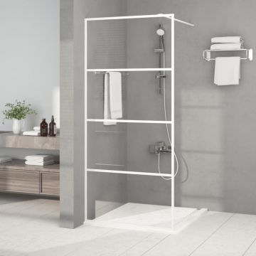 Gossi paravan dus walk-in, alb, 90x195 cm, sticla esg transparenta