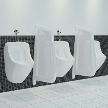 Gossi paravan protectie pisoar cu montaj in perete alb ceramica