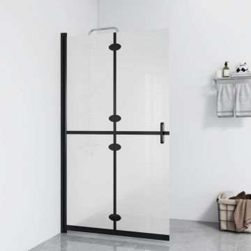 Gossi perete de dus walk-in pliabil, 110x190 cm, sticla esg mata