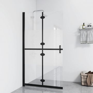 Gossi perete dus walk-in pliabil, 90x190 cm, sticla esg jumatate mata