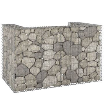 Gossi perete gabion pentru pubele, 180x100x110 cm, otel galvanizat